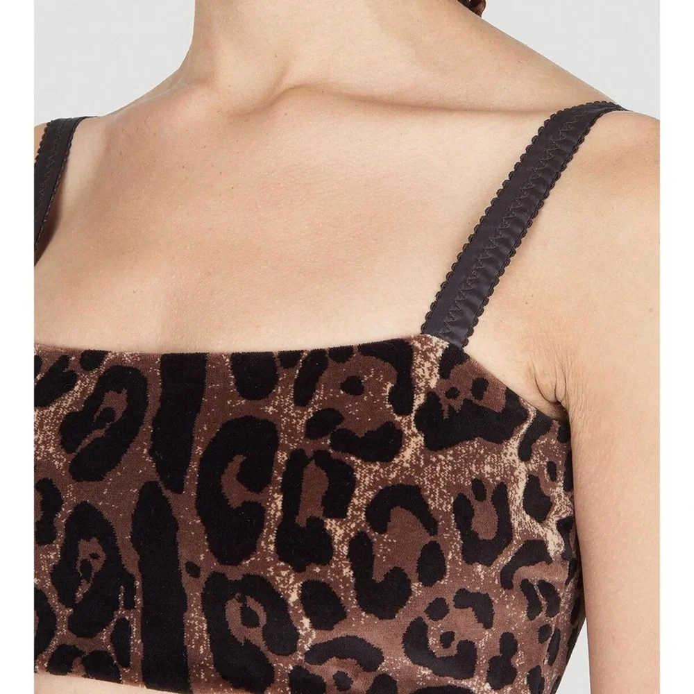 Dolce & Gabbana Animal Print Bralette Set Top & Leggin - Picture 3 of 9
